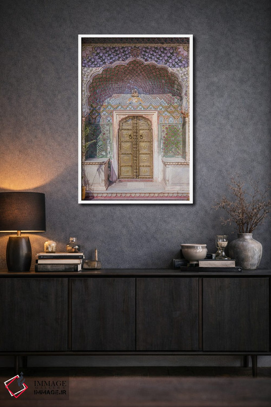 تابلو دکوراتیو City Palace, Jaipur, India,دروازه رز، کاخ شهر، جیپور، هند اثر ماتئو کولومبو - D1W