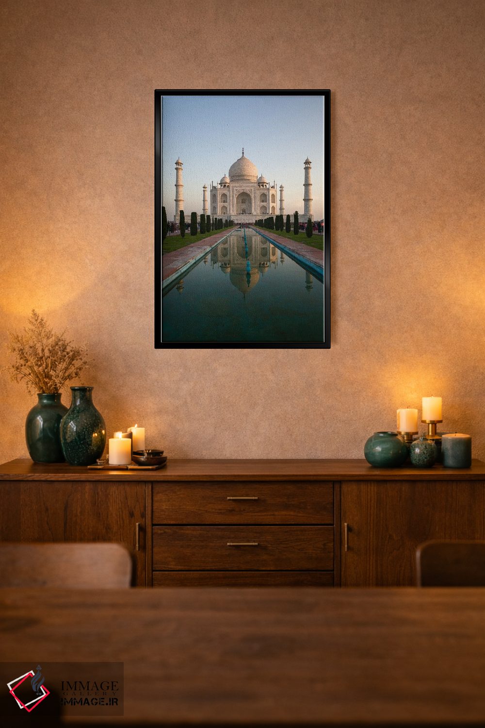 تابلو دکوراتیو Agra, India II,تاج محل هنگام طلوع آفتاب، آگرا، هند اثر ماتئو کولومبو - D2B