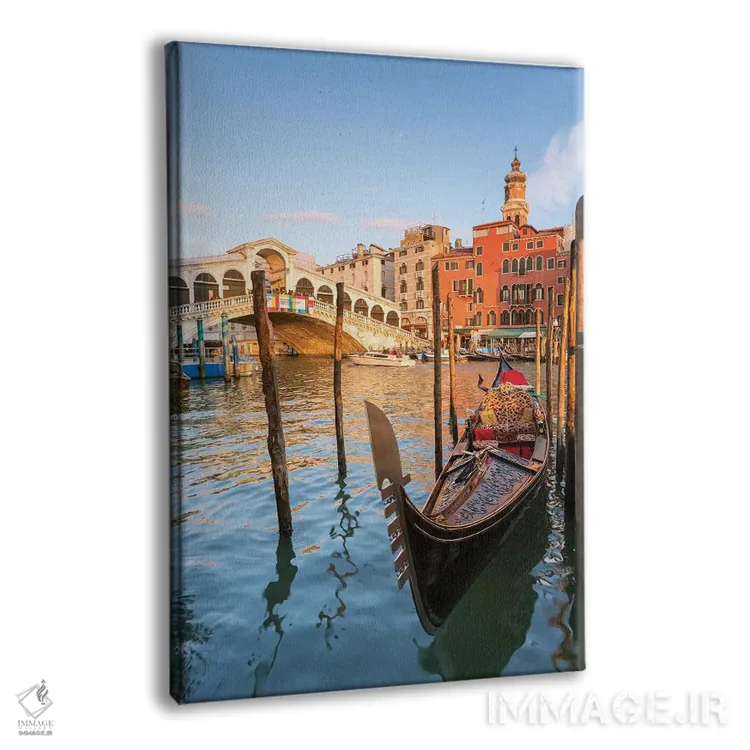 تابلو دکوراتیو Venice,پل ریالتو هنگام غروب، ونیز اثر ماتئو کولومبو - نمای پرسپکتیو محصول