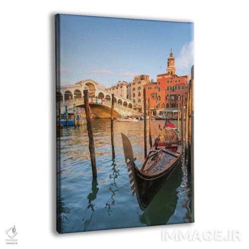 تابلو دکوراتیو Venice,پل ریالتو هنگام غروب، ونیز اثر ماتئو کولومبو - نمای پرسپکتیو محصول