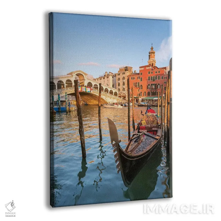 تابلو دکوراتیو Venice,پل ریالتو هنگام غروب، ونیز اثر ماتئو کولومبو - نمای پرسپکتیو محصول