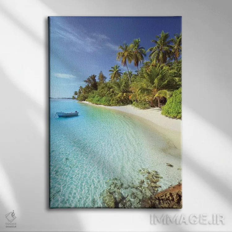 تابلو دکوراتیو Maldives,ساحل رویایی، مالدیو اثر ماتئو کولومبو - نمای روبهرو روی دیوار