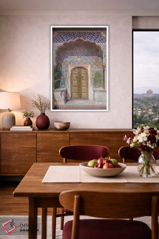 تابلو دکوراتیو City Palace, Jaipur, India,دروازه رز، کاخ شهر، جیپور، هند اثر ماتئو کولومبو - D4W