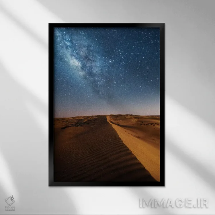 تابلو دکوراتیو Oman,راه شیری و صحرا، عمان اثر ماتئو کولومبو - نمای قابدار مشکی