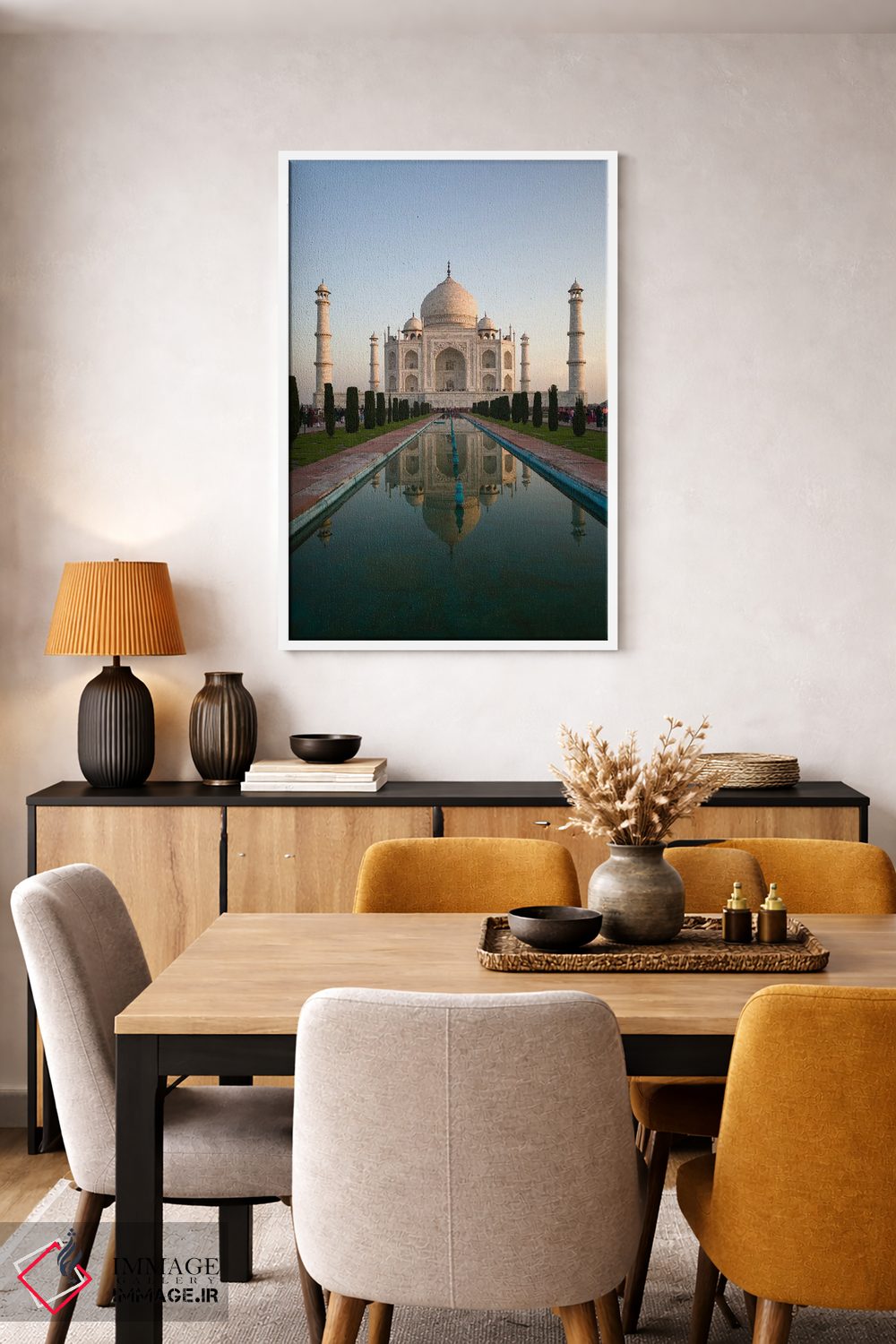 تابلو دکوراتیو Agra, India II,تاج محل هنگام طلوع آفتاب، آگرا، هند اثر ماتئو کولومبو - D5W