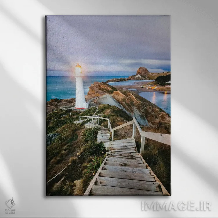 تابلو دکوراتیو Castlepoint, Wellington, North Island, New Zealand,فانوس… اثر ماتئو کولومبو - نمای روبهرو روی دیوار