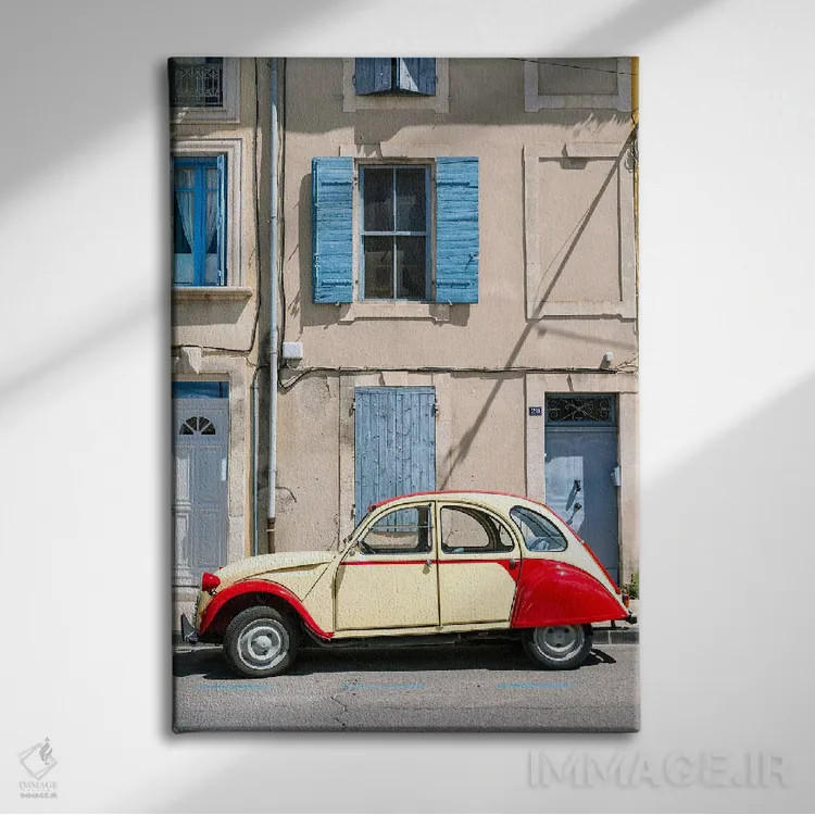 تابلو دکوراتیو France,خودروی کلاسیک در خیابان های پروانس، فرانسه اثر ماتئو کولومبو - نمای روبهرو روی دیوار