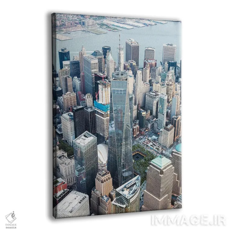 تابلو دکوراتیو New York,نمای هوایی مرکز تجارت جهانی وان، نیویورک اثر ماتئو کولومبو - نمای پرسپکتیو محصول