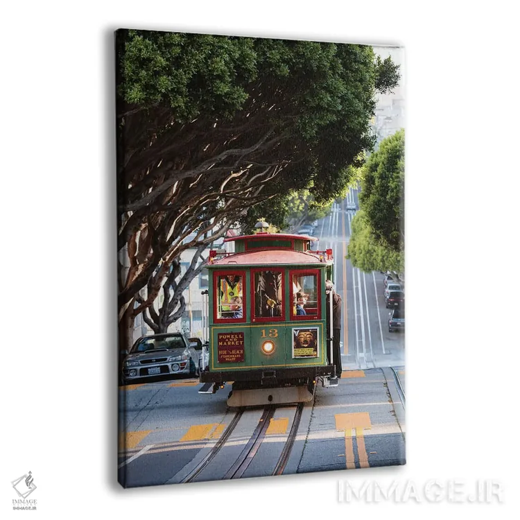 تابلو دکوراتیو San Francisco,تراموای کابلی، سان فرانسیسکو اثر ماتئو کولومبو - نمای پرسپکتیو محصول