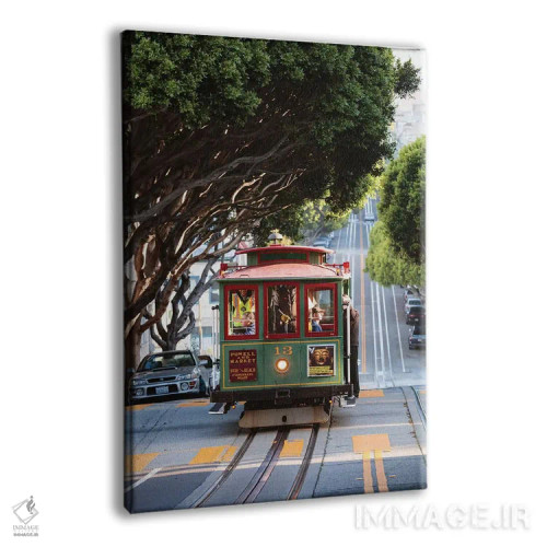 تابلو دکوراتیو San Francisco,تراموای کابلی، سان فرانسیسکو اثر ماتئو کولومبو - نمای پرسپکتیو محصول