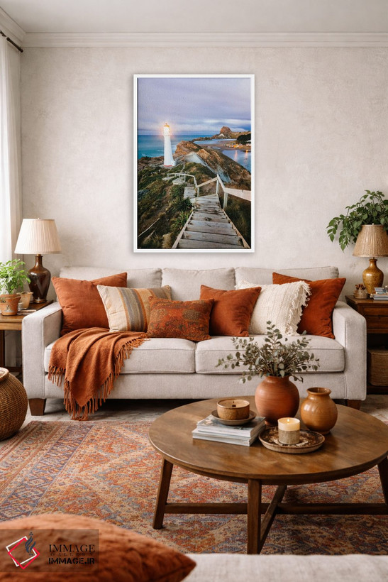 تابلو دکوراتیو Castlepoint, Wellington, North Island, New Zealand,فانوس… اثر ماتئو کولومبو - D2W