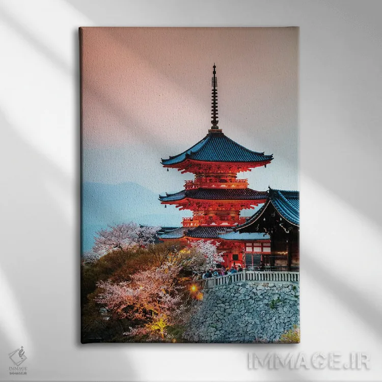 تابلو دکوراتیو Kyoto, Japan,معبد بودایی کیومیزو درا، کیوتو، ژاپن اثر ماتئو کولومبو - نمای روبهرو روی دیوار