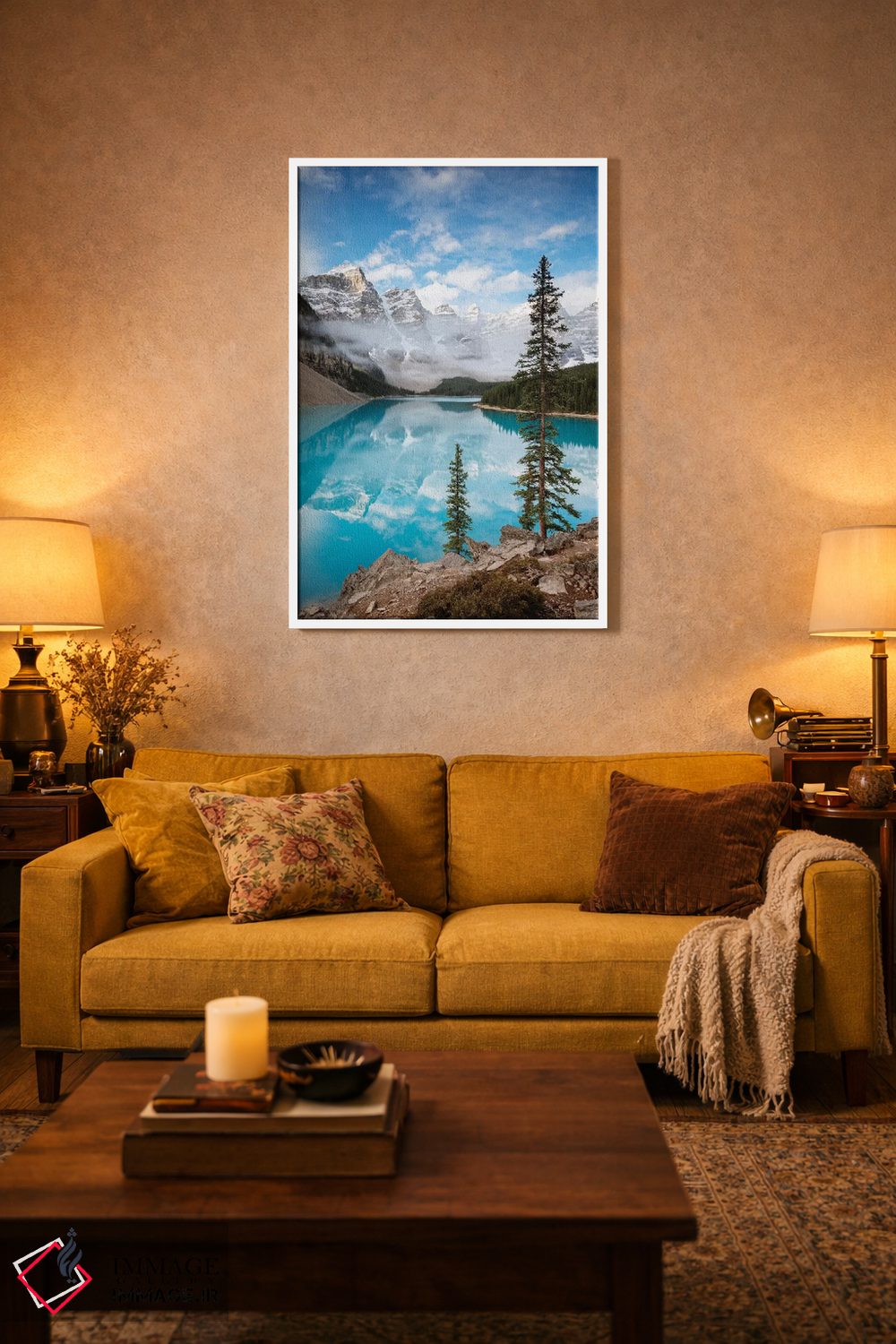 تابلو دکوراتیو Banff, Canada,دریاچه مورین در پاییز، بنف، کانادا اثر ماتئو کولومبو - D2W
