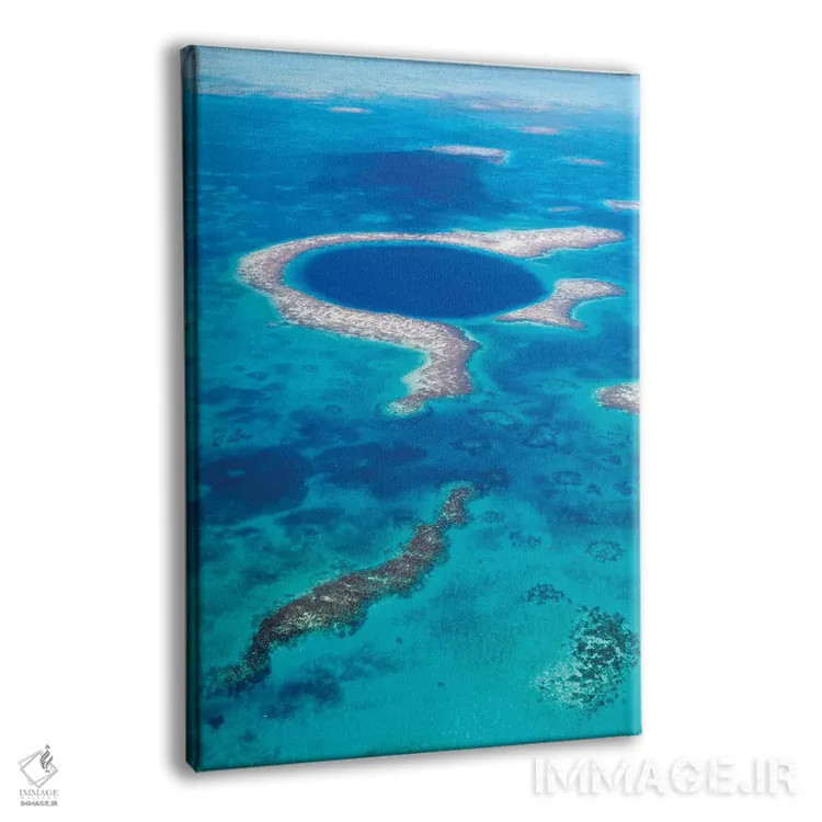 تابلو دکوراتیو Belize II,حفره بزرگ آبی، بلیز II اثر ماتئو کولومبو - نمای پرسپکتیو محصول