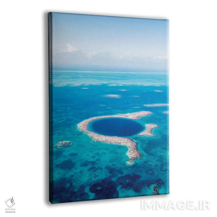 تابلو دکوراتیو Belize III,حفره بزرگ آبی، بلیز III اثر ماتئو کولومبو - نمای پرسپکتیو محصول