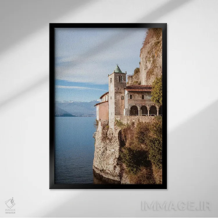 تابلو دکوراتیو Italy,دیر سانتا کاترینا دل ساسو، ایتالیا اثر ماتئو کولومبو - نمای قابدار مشکی