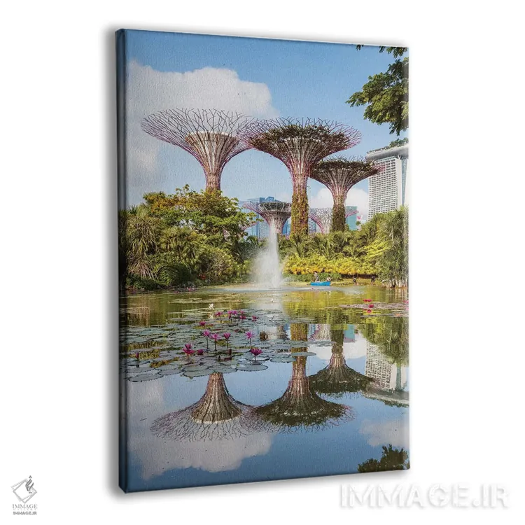 تابلو دکوراتیو Singapore,درختان غول پیکر در باغ های کنار خلیج، سنگاپور اثر ماتئو کولومبو - نمای پرسپکتیو محصول