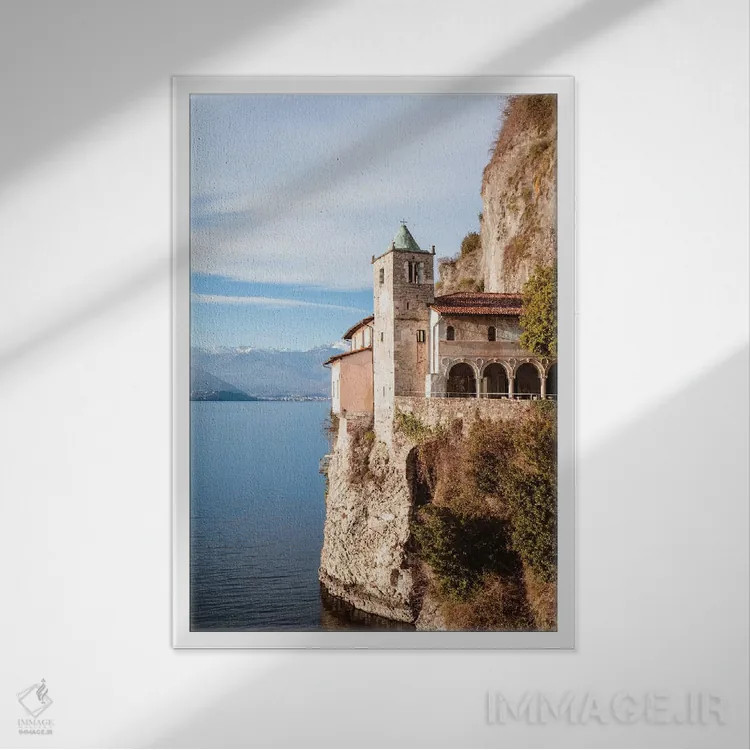 تابلو دکوراتیو Italy,دیر سانتا کاترینا دل ساسو، ایتالیا اثر ماتئو کولومبو - نمای قابدار سفید