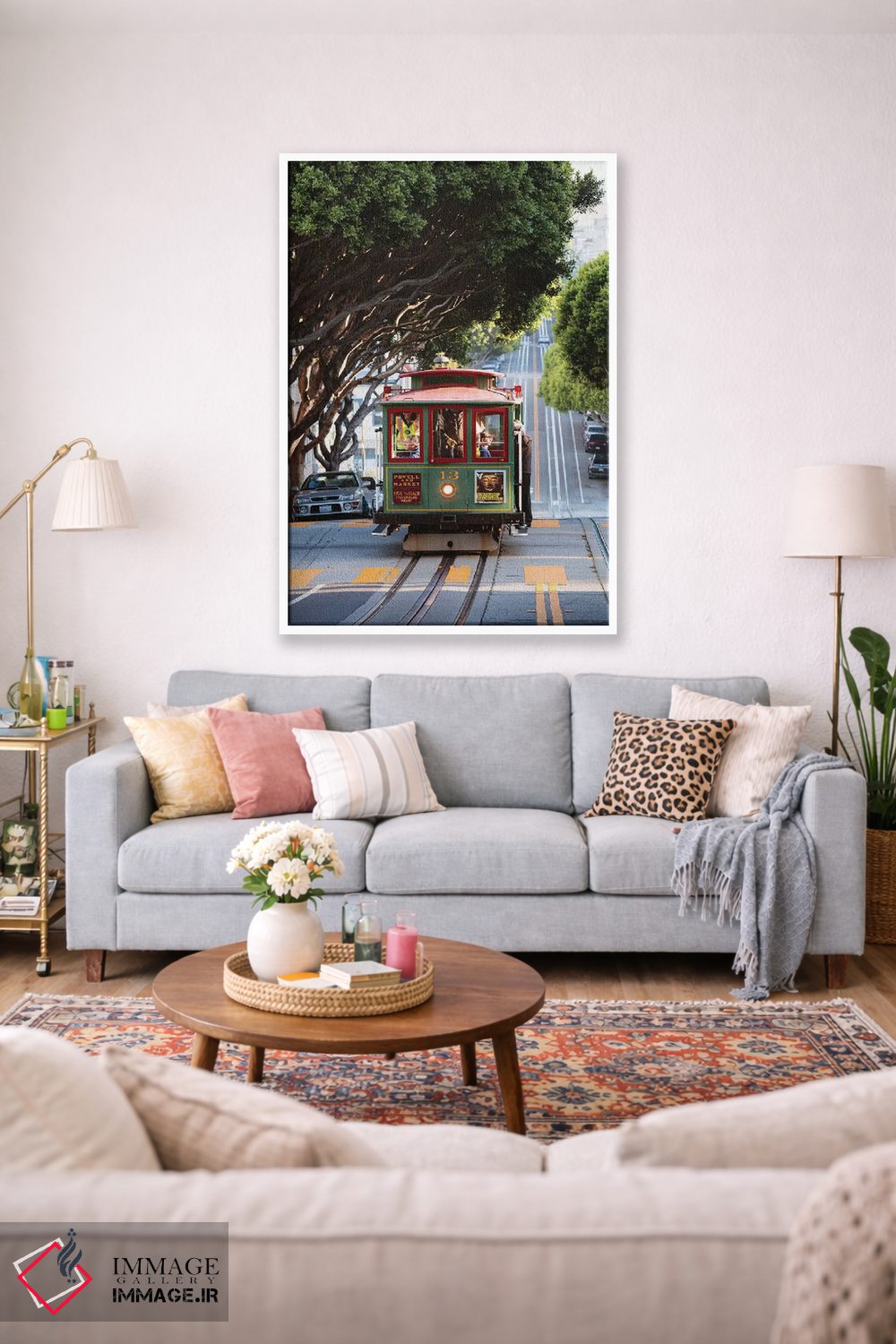 تابلو دکوراتیو San Francisco,تراموای کابلی، سان فرانسیسکو اثر ماتئو کولومبو - D1W