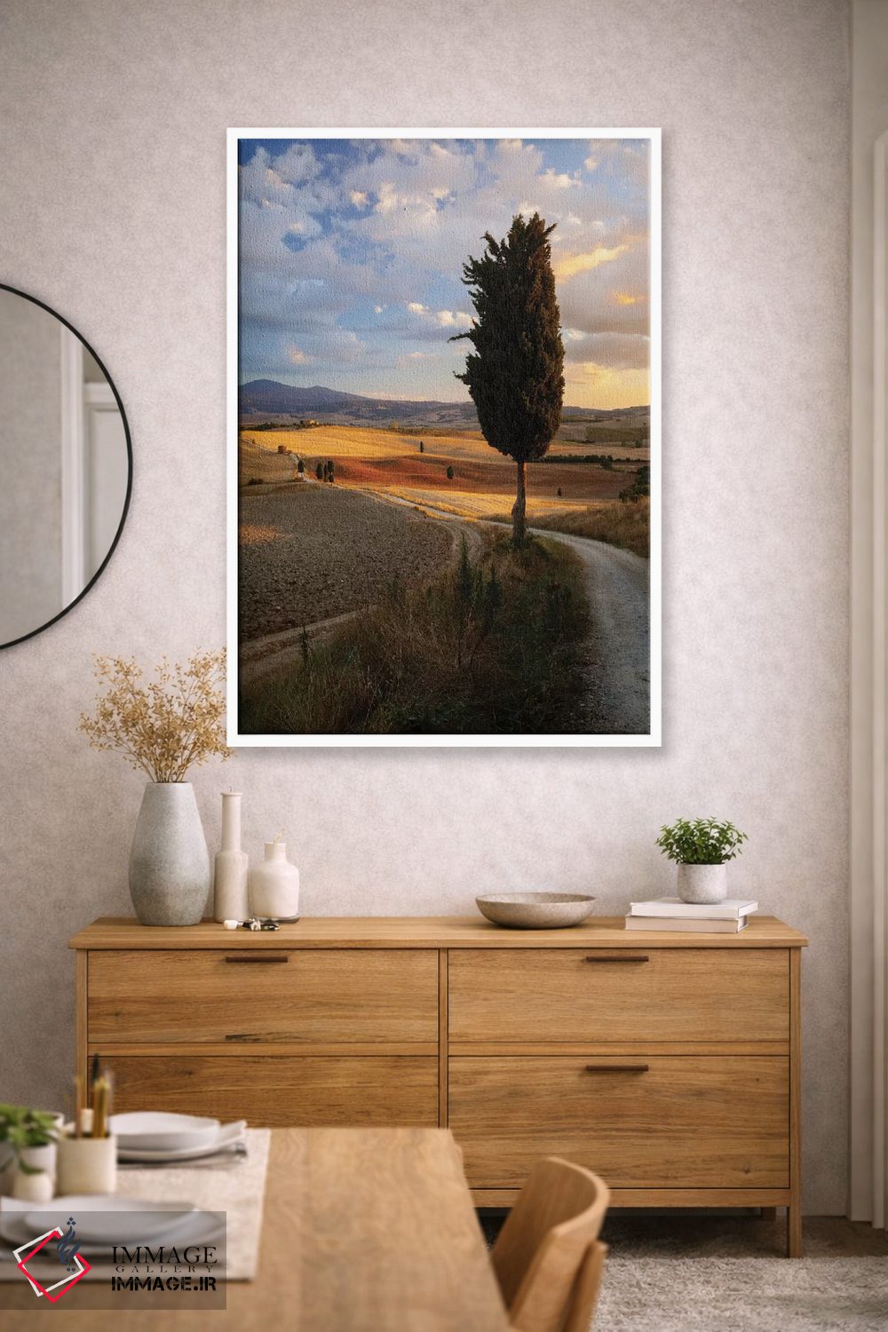 تابلو دکوراتیو Val d'Orcia, Tuscany, Italy,غروب روستایی، واله دورچیا، تو… اثر ماتئو کولومبو - D1W