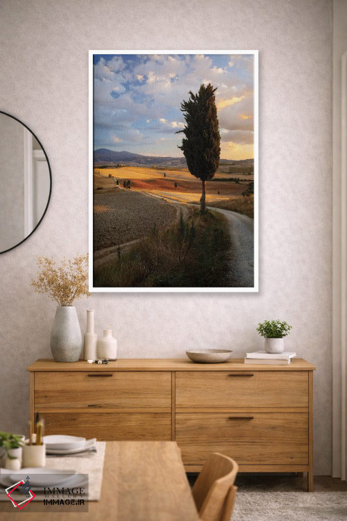 تابلو دکوراتیو Val d'Orcia, Tuscany, Italy,غروب روستایی، واله دورچیا، تو… اثر ماتئو کولومبو - D1W
