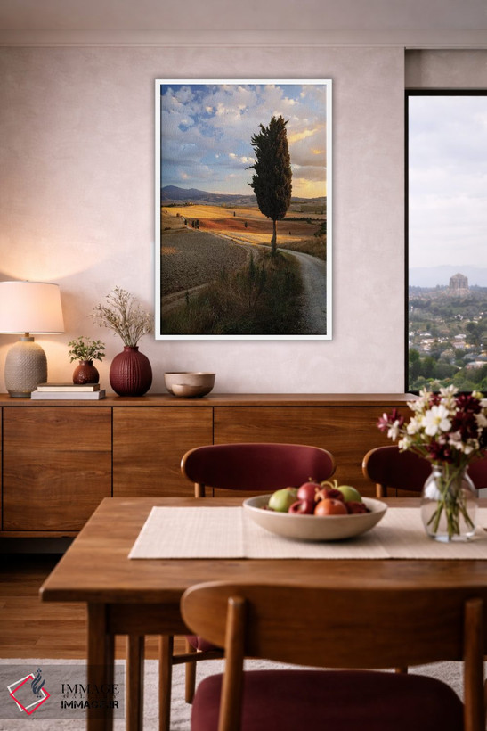 تابلو دکوراتیو Val d'Orcia, Tuscany, Italy,غروب روستایی، واله دورچیا، تو… اثر ماتئو کولومبو - D3W