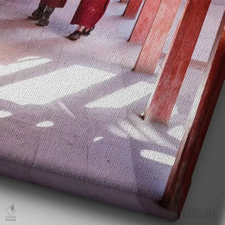 تابلو دکوراتیو Nepal,دو راهب جوان، نپال اثر ماتئو کولومبو - نمای نزدیک بافت بوم