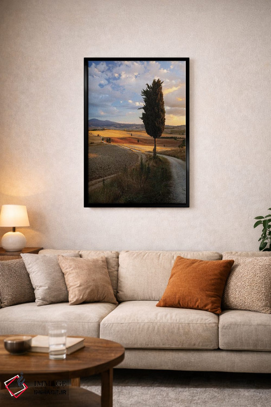 تابلو دکوراتیو Val d'Orcia, Tuscany, Italy,غروب روستایی، واله دورچیا، تو… اثر ماتئو کولومبو - D5B