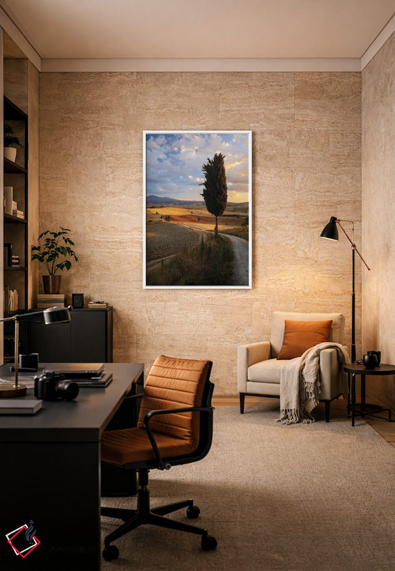 تابلو دکوراتیو Val d'Orcia, Tuscany, Italy,غروب روستایی، واله دورچیا، تو… اثر ماتئو کولومبو - D6W