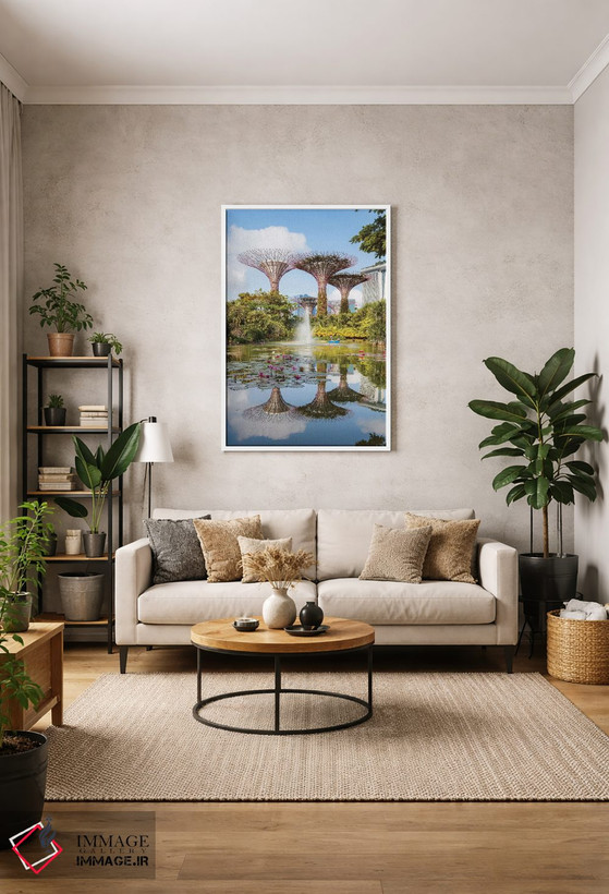 تابلو دکوراتیو Singapore,درختان غول پیکر در باغ های کنار خلیج، سنگاپور اثر ماتئو کولومبو - D1W