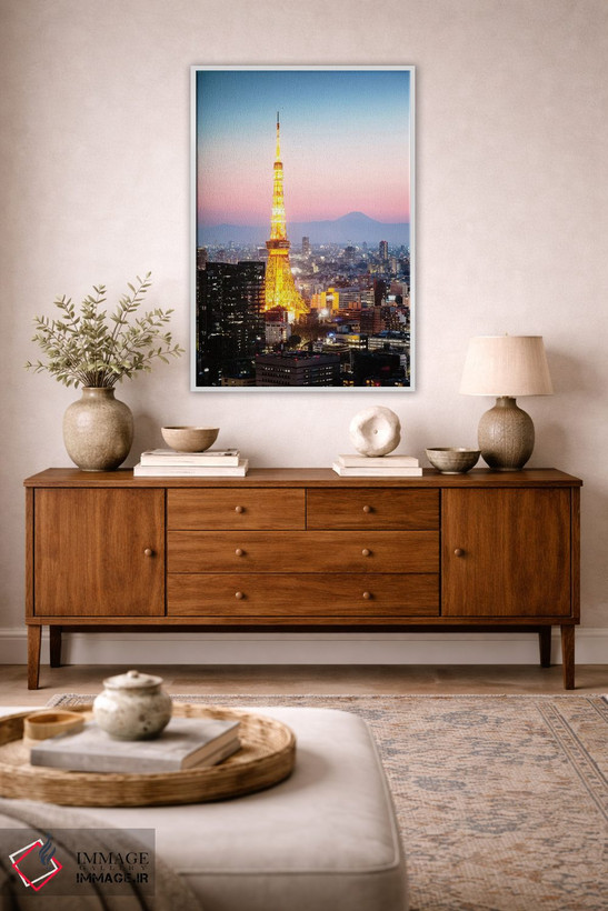 تابلو دکوراتیو Japan II,غروب توکیو و کوه فوجی، ژاپن II اثر ماتئو کولومبو - D1W