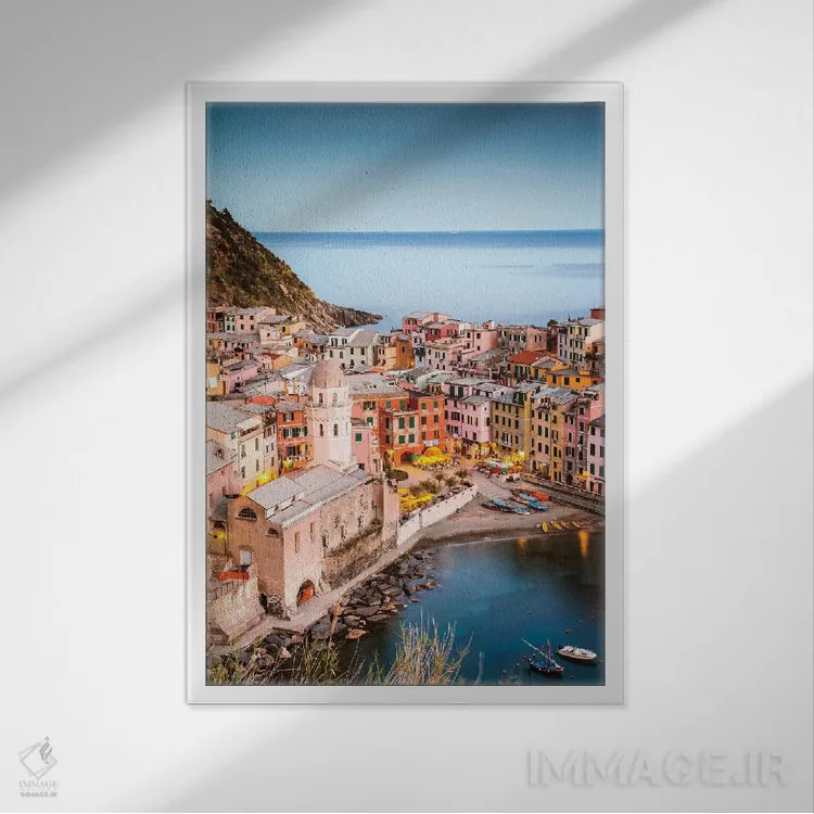 تابلو دکوراتیو Cinque Terre, Italy II,ورنتزا، چینکو تره، ایتالیا II اثر ماتئو کولومبو - نمای قابدار سفید