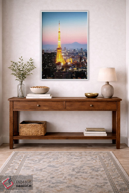 تابلو دکوراتیو Japan II,غروب توکیو و کوه فوجی، ژاپن II اثر ماتئو کولومبو - D2W
