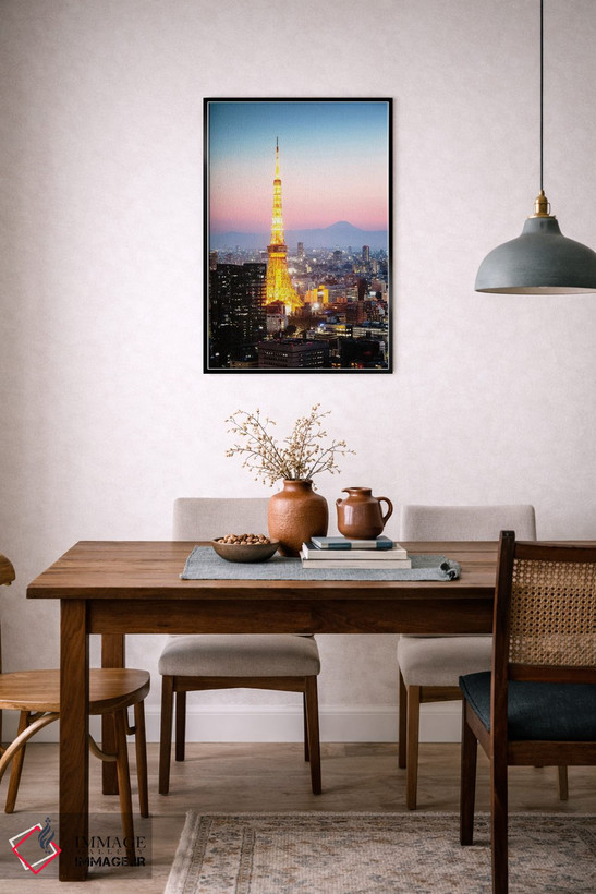 تابلو دکوراتیو Japan II,غروب توکیو و کوه فوجی، ژاپن II اثر ماتئو کولومبو - D5B
