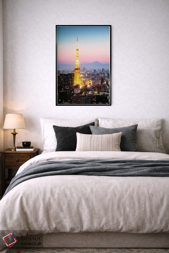 تابلو دکوراتیو Japan II,غروب توکیو و کوه فوجی، ژاپن II اثر ماتئو کولومبو - D6B