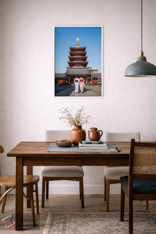 تابلو دکوراتیو Asakusa, Tokyo,زنان با کیمونو، آساکوسا، توکیو اثر ماتئو کولومبو - D4W
