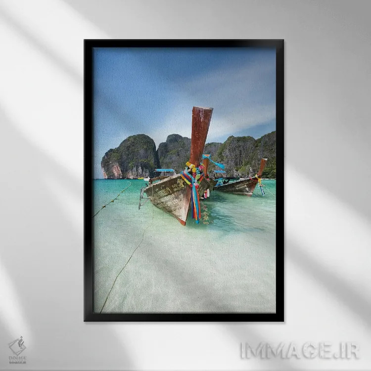 تابلو دکوراتیو Phi Phi, Thailand II,خلیج مایا، فی فی، تایلند II اثر ماتئو کولومبو - نمای قابدار مشکی