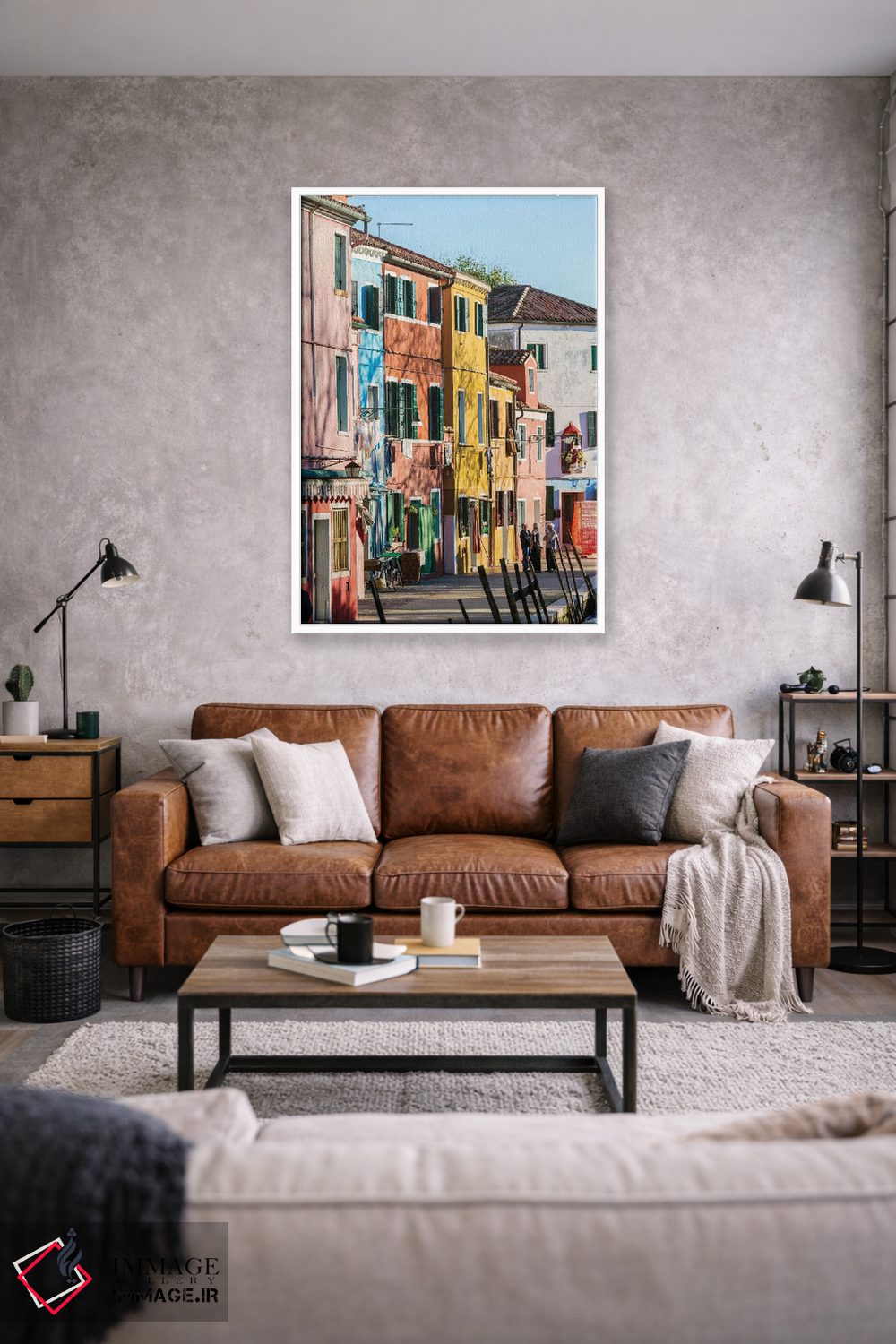 تابلو دکوراتیو Venice,بورانو، ونیز اثر ماتئو کولومبو - D1W