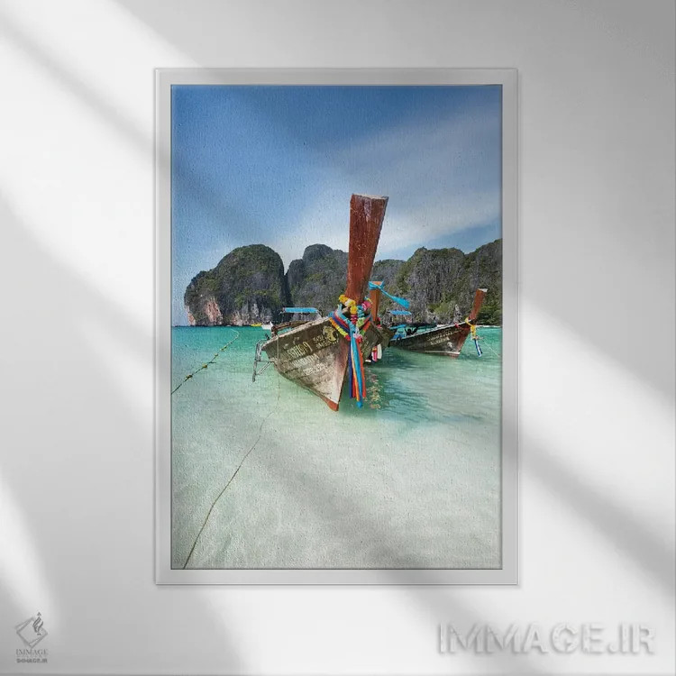 تابلو دکوراتیو Phi Phi, Thailand II,خلیج مایا، فی فی، تایلند II اثر ماتئو کولومبو - نمای قابدار سفید