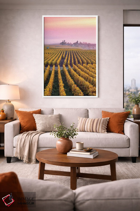 تابلو دکوراتیو Champagne, France II,باغ های انگور در پاییز، شامپاین، فرا… اثر ماتئو کولومبو - D1W