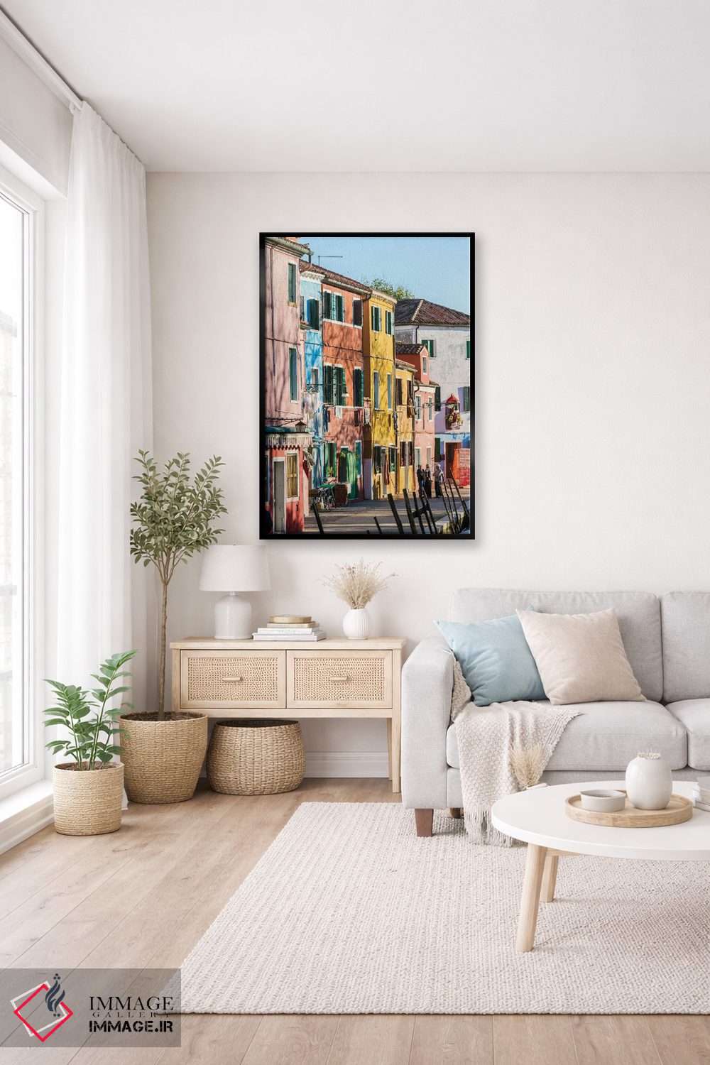 تابلو دکوراتیو Venice,بورانو، ونیز اثر ماتئو کولومبو - D3B