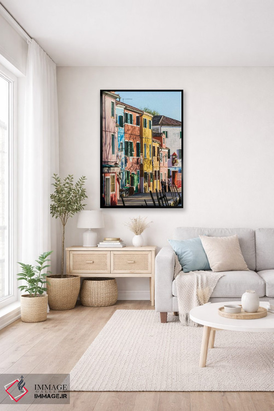 تابلو دکوراتیو Venice,بورانو، ونیز اثر ماتئو کولومبو - D3B