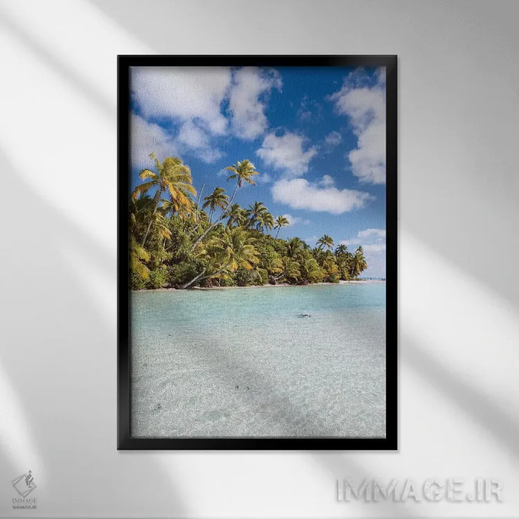 تابلو دکوراتیو Cook Islands II,جزیره وان فوت، جزایر کوک II اثر ماتئو کولومبو - نمای قابدار مشکی