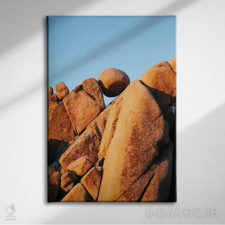 تابلو دکوراتیو Joshua Tree,سنگ تعادلی، درخت جوشوا اثر ماتئو کولومبو - نمای روبهرو روی دیوار