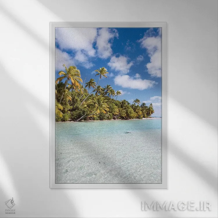 تابلو دکوراتیو Cook Islands II,جزیره وان فوت، جزایر کوک II اثر ماتئو کولومبو - نمای قابدار سفید