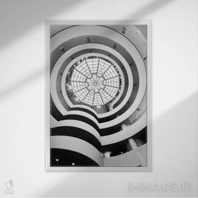 تابلو دکوراتیو Solomon R. Guggenheim Museum, New York City, New York, US… اثر ماتئو کولومبو - نمای قابدار سفید
