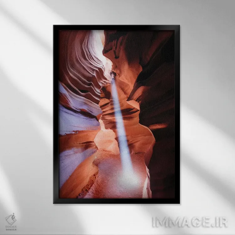 تابلو دکوراتیو The Crack, Antelope Canyon, Navajo Nation, Arizona, USA,پ… اثر ماتئو کولومبو - نمای قابدار مشکی