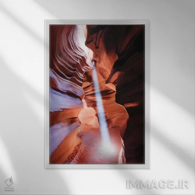 تابلو دکوراتیو The Crack, Antelope Canyon, Navajo Nation, Arizona, USA,پ… اثر ماتئو کولومبو - نمای قابدار سفید