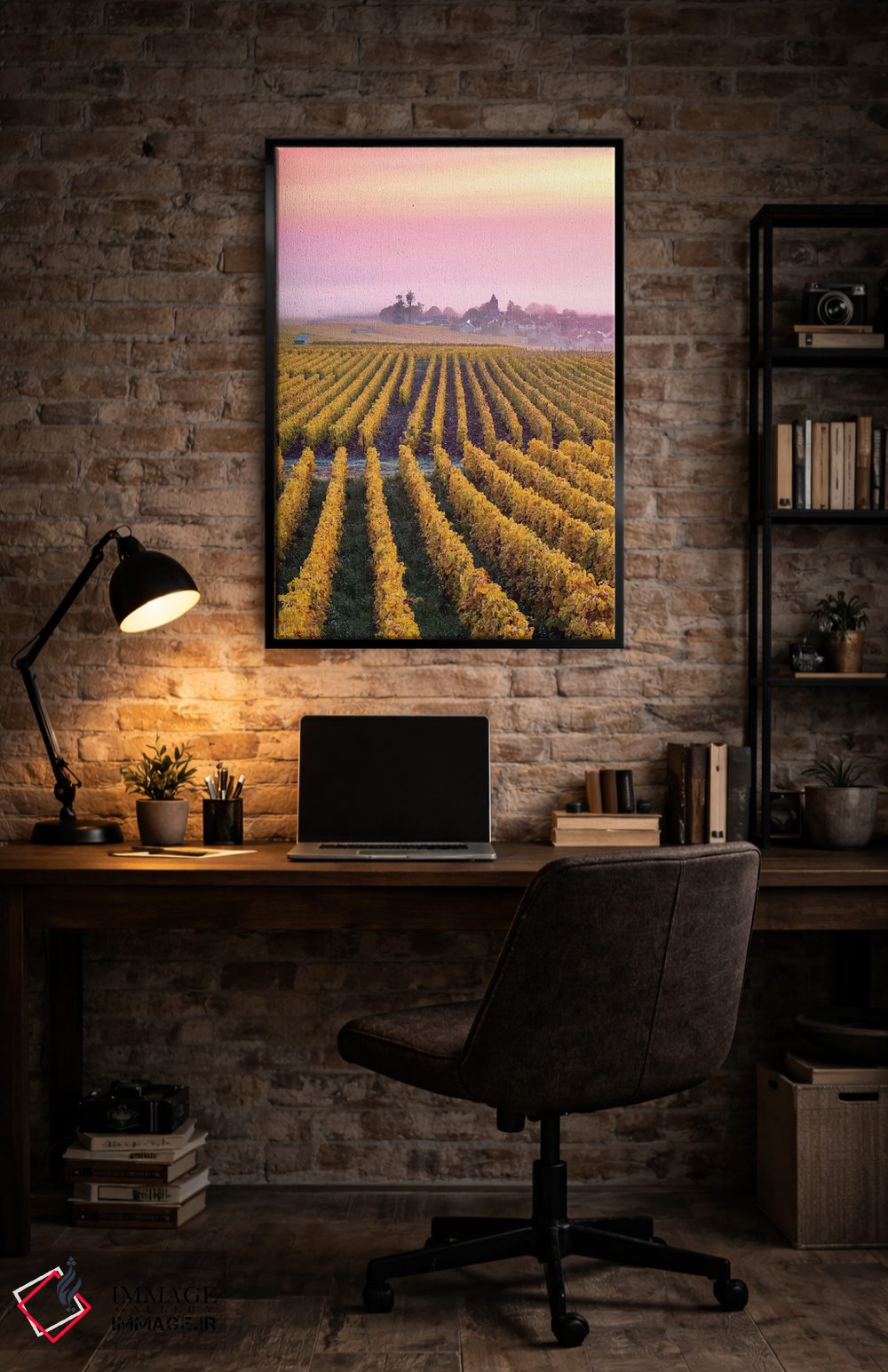 تابلو دکوراتیو Champagne, France II,باغ های انگور در پاییز، شامپاین، فرا… اثر ماتئو کولومبو - D6B