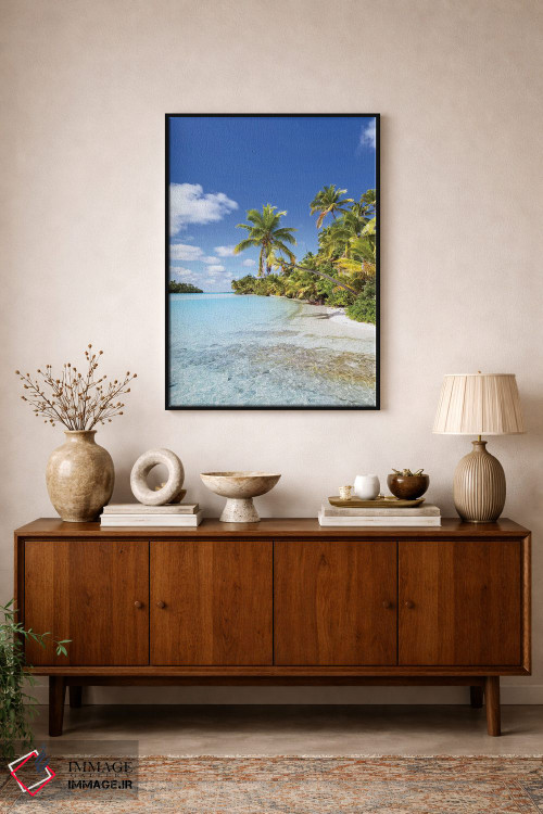 تابلو دکوراتیو Cook Islands,ساحل رویایی در جزیره وان فوت، جزایر کوک اثر ماتئو کولومبو - D2B
